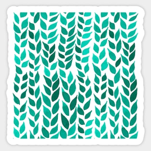 Simple Watercolor Leaves - Green Sticker